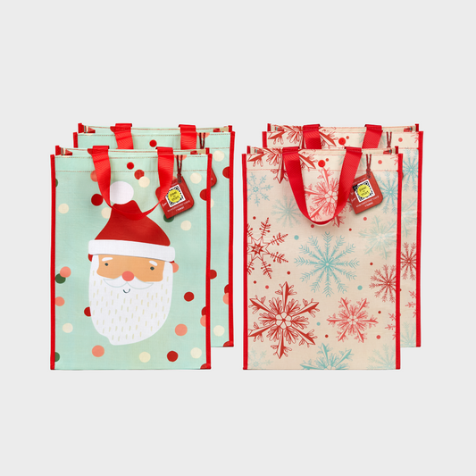 Large Holiday Bundle | Reusable Gift Bag + QR Greeting Card | 4 Pieces