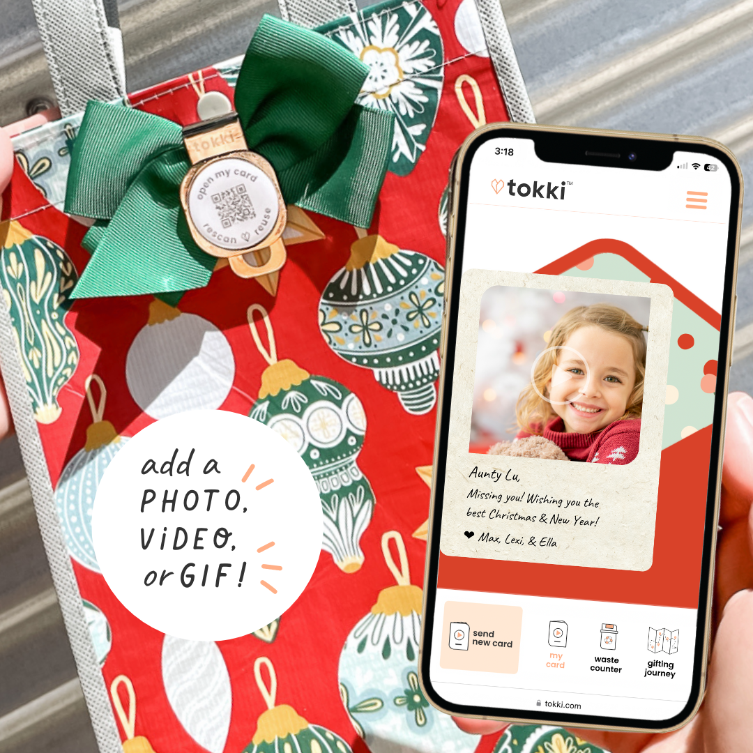 Delight | Medium | Reusable Gift Bag + QR Greeting Card