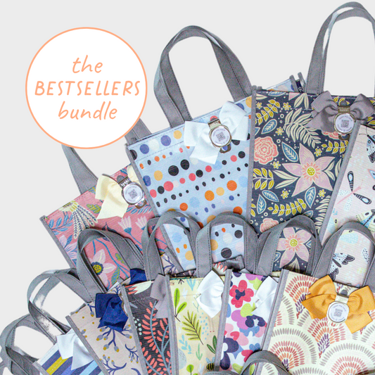 Bestsellers Bundle | Reusable Gift Bag + QR Greeting Card Set | 15 Medium Bags