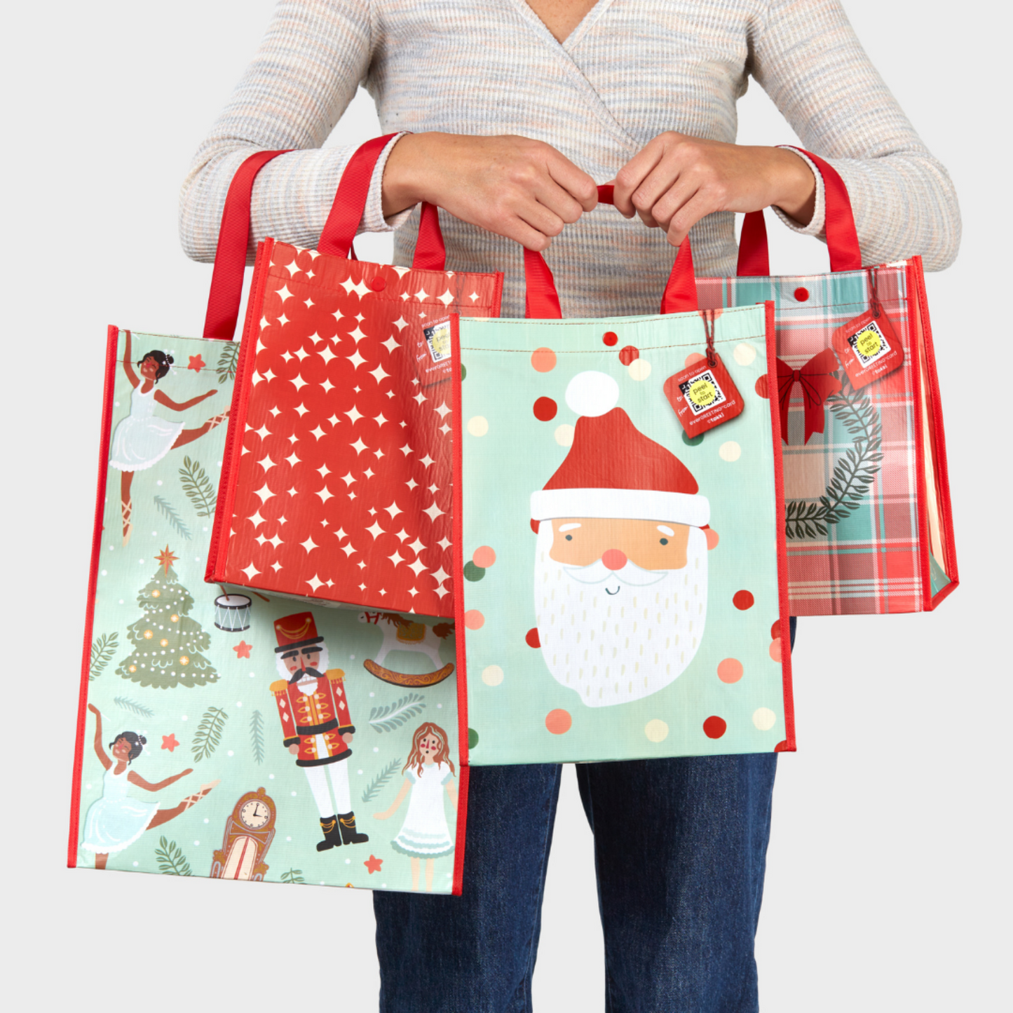 11 Piece Variety Holiday Bundle | Reusable Gift Bag + QR Greeting Card