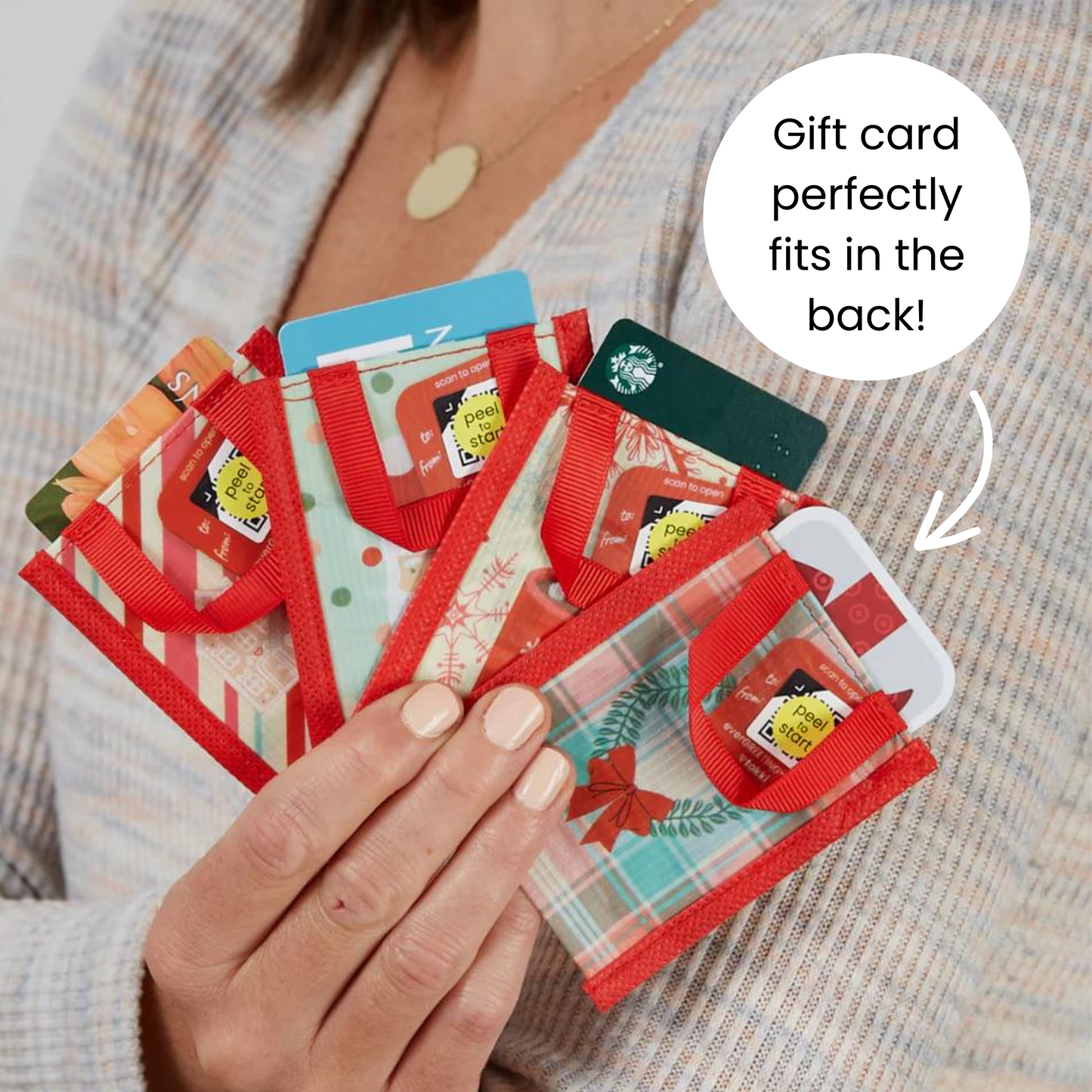 Holiday Bundle | Reusable Gift Card Holders + QR Greeting Cards | 8 Pieces