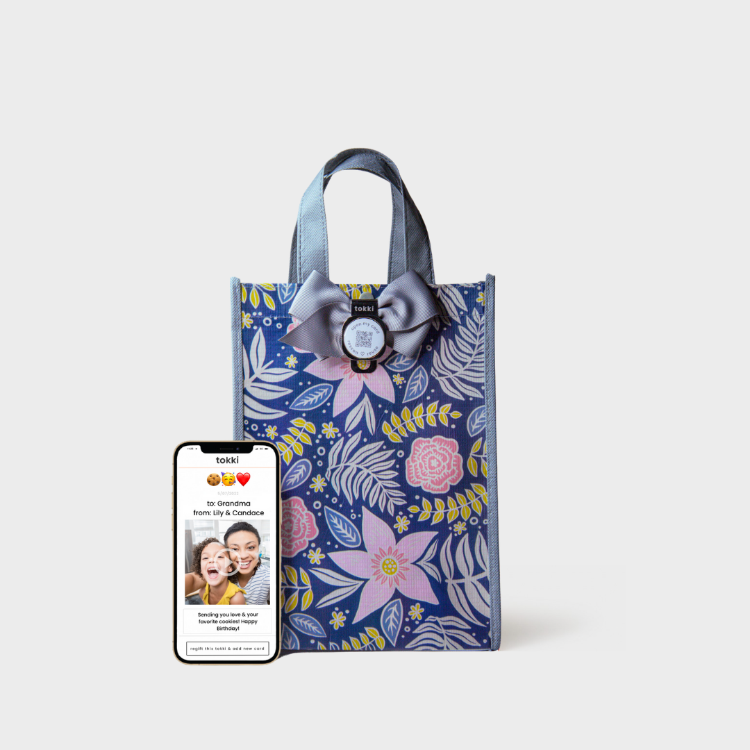 Bloom | Medium | Reusable Gift Bag + QR Greeting Card