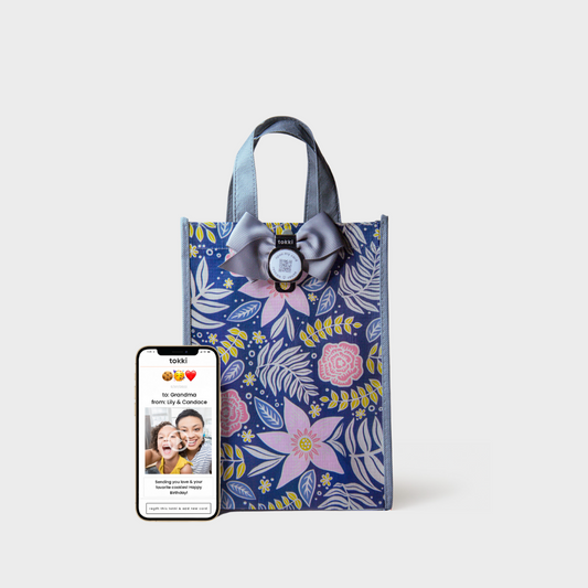 Bloom | Medium | Reusable Gift Bag + QR Greeting Card