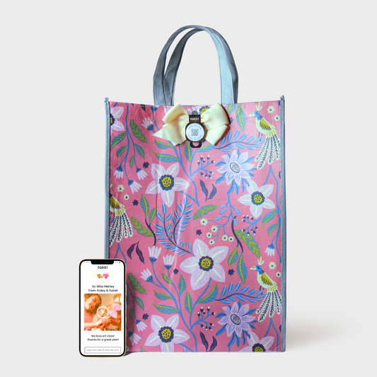 Charm | Large | Reusable Gift Bag + QR Greeting Card
