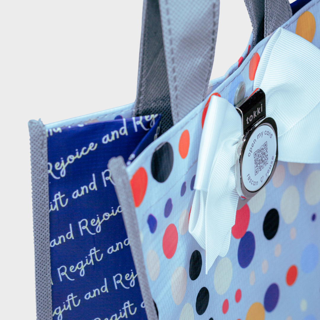 Pop | Large | Reusable Gift Bag + QR Greeting Card