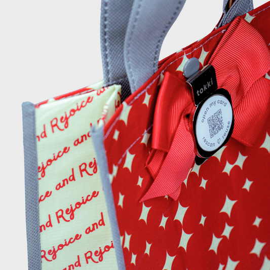 Sparkle | Wine | Reusable Gift Bag + QR Greeting Card