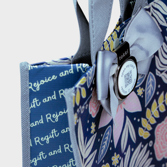 Bloom | Wine | Reusable Gift Bag + QR Greeting Card