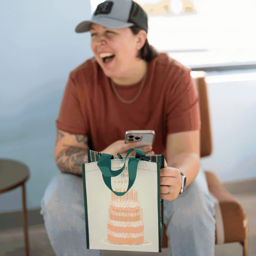 All. The. Candles. | Medium | Reusable Gift Bag + QR Greeting Card
