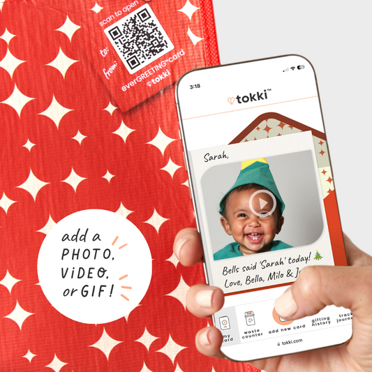 Festive Forest | Wine | Reusable Gift Bag + QR Greeting Card