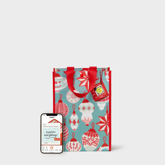 Ornaments | Medium | Reusable Gift Bag + QR Greeting Card