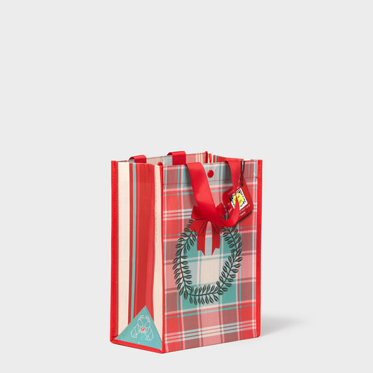 Wreath | Medium | Reusable Gift Bag + QR Greeting Card