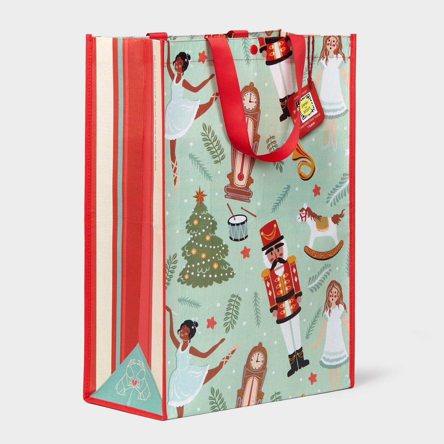 Nutcracker | Extra Large | Reusable Gift Bag + QR Greeting Card
