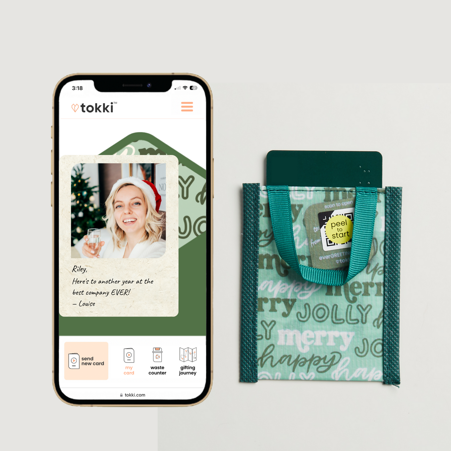 Merry | Reusable Gift Card Holder + QR Greeting Card