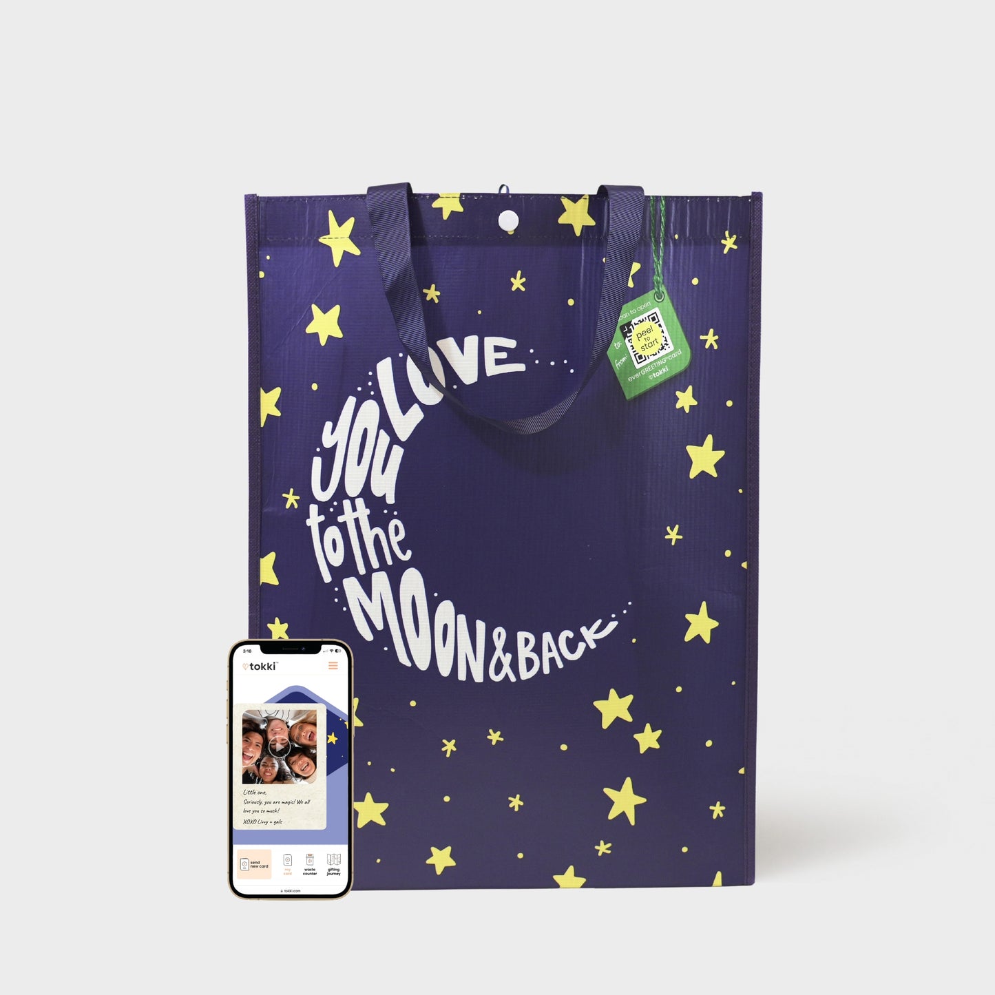 Girlfriend Bundle | Reusable Gift Bag + QR Greeting Card | 8 Pieces