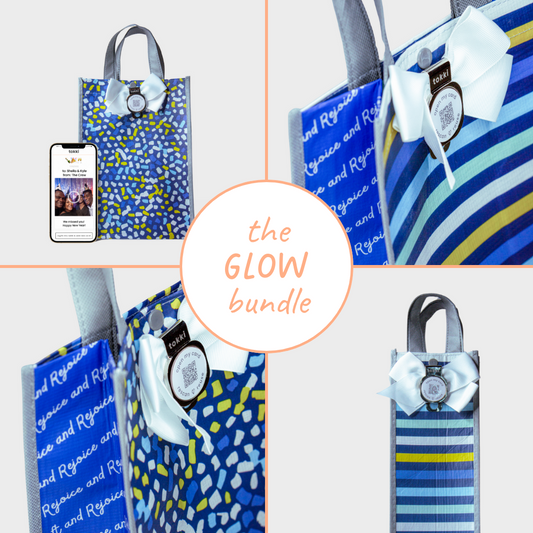 Glow Collection | QR Card + Gift Bag Bundle | 9 Pieces