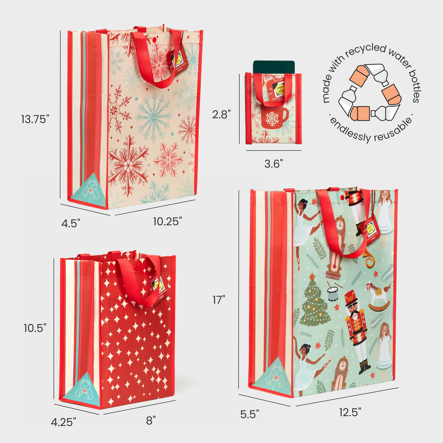 11 Piece Variety Holiday Bundle | Reusable Gift Bag + EverGREETING™️ Card