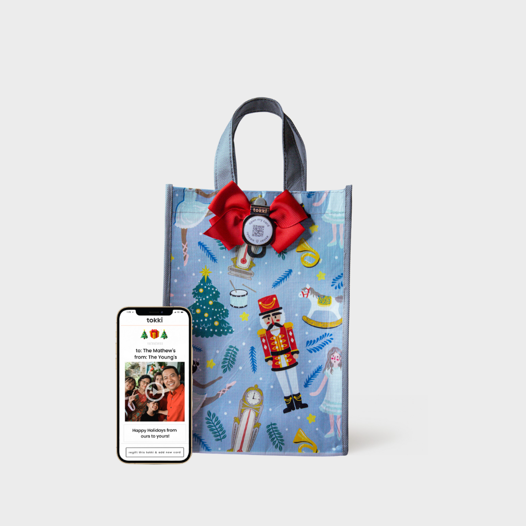 Twirl | Large | Reusable Gift Bag + QR Greeting Card