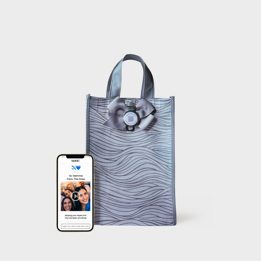 Wave | Medium | Reusable Gift Bag + QR Greeting Card