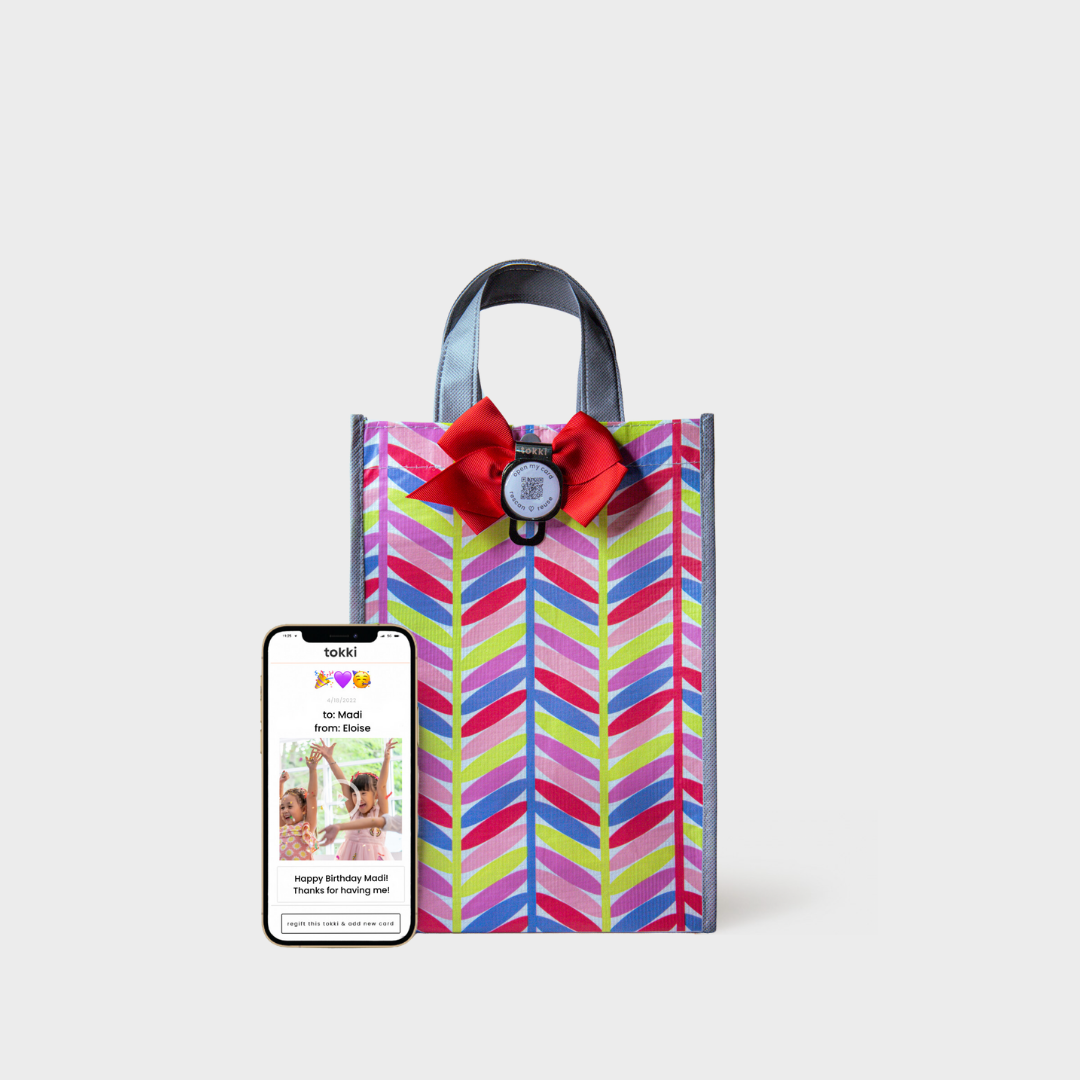 Laugh | Medium | Reusable Gift Bag + QR Greeting Card