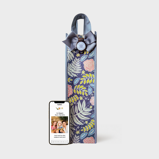 Bloom | Wine | Reusable Gift Bag + QR Greeting Card