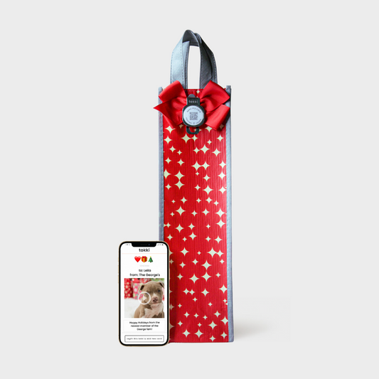 Sparkle | Wine | Reusable Gift Bag + QR Greeting Card