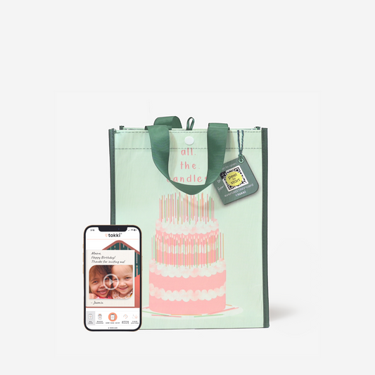 All. The. Candles. | Medium | Reusable Gift Bag + QR Greeting Card