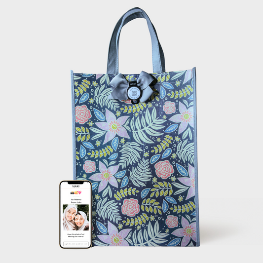 Bloom | Large | Reusable Gift Bag + QR Greeting Card
