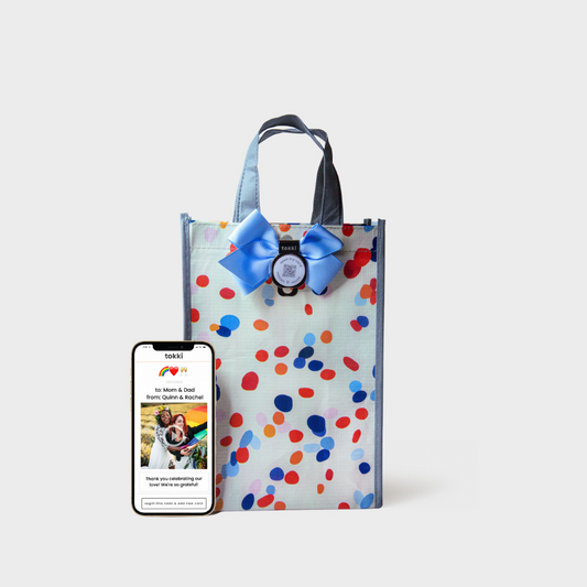 Celebrate | Medium | Reusable Gift Bag + QR Greeting Card