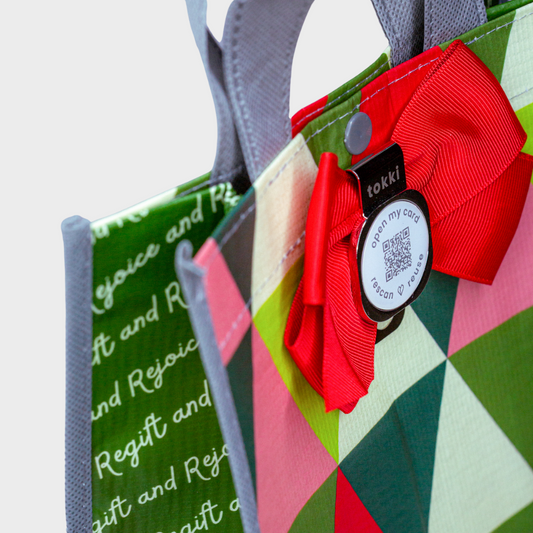 Glimmer | Medium | Reusable Gift Bag + QR Greeting Card