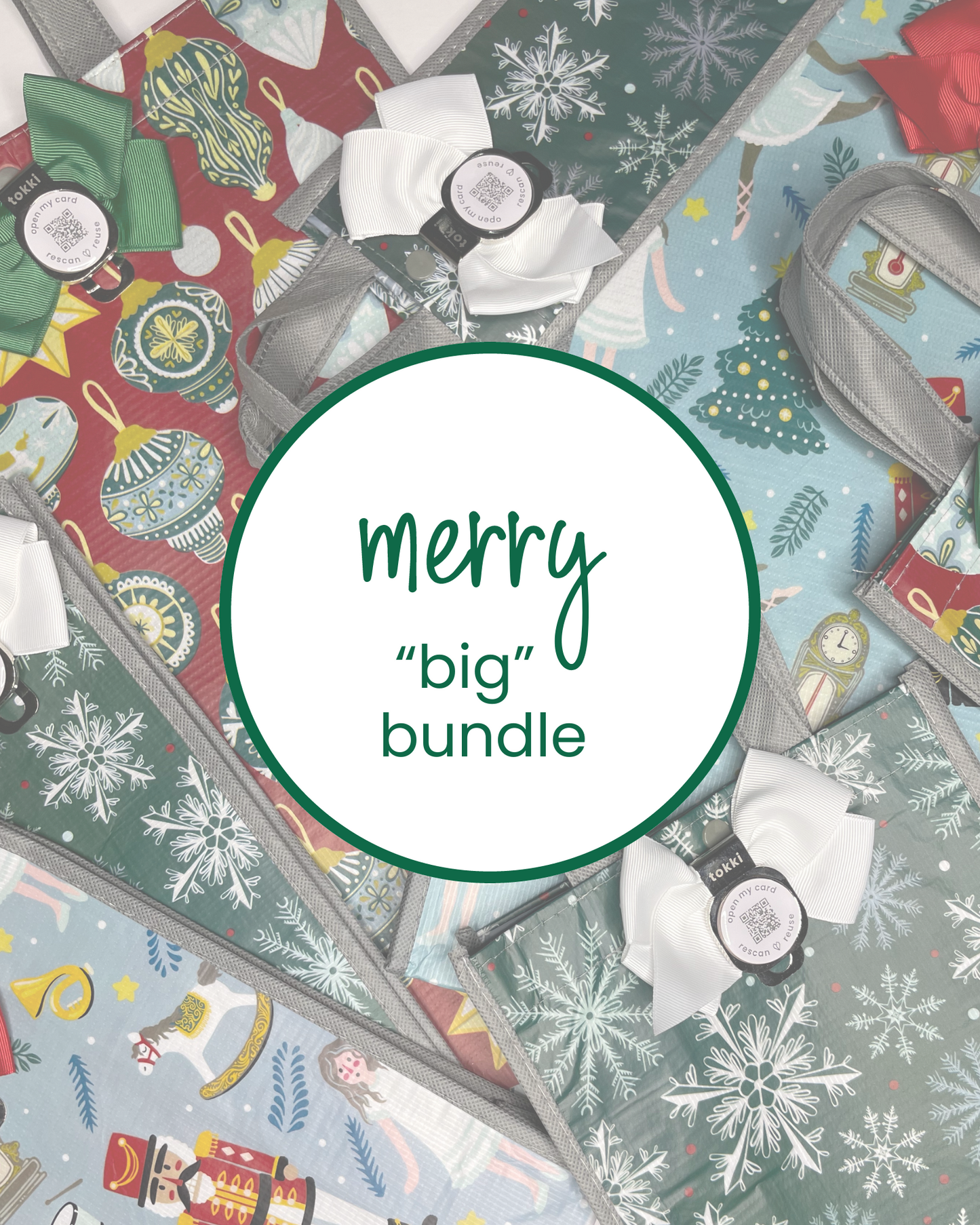 Everything Under the Tree - Merry Collection | QR Card + Gift Bag Bundle | 15 Pieces